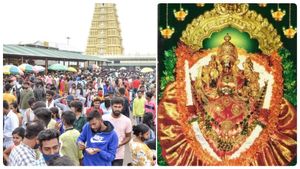 ஆஷாட மாத கடைசி வெள்ளி.. மைசூர் சாமுண்டீஸ்வரி அம்மனை தரிசிக்க குவிந்த பக்தர்கள்.. காரணம் என்ன? 