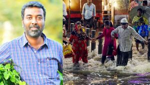 ஷாக்கான வெதர்மேன்! இப்படியொரு மழையை பார்த்ததே இல்லை! தெலுங்கானா மழை!  ஜஸ்ட் மிஸ்ஸில் தப்பிய ஐதராபாத்