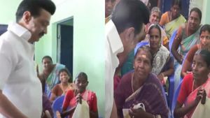 தஞ்சாவூர் செல்லும் வழியில் வண்டியை நிறுத்திய ஸ்டாலின்.. முகாமில் திடீர் விசிட்! ஆடிப்போன அதிகாரிகள்!