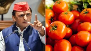 உ.பி: கொள்ளைபோகும் தக்காளி! Special Tomato Force தான் வழி! அட்வைஸ் செய்யும் அகிலேஷ் யாதவ் 