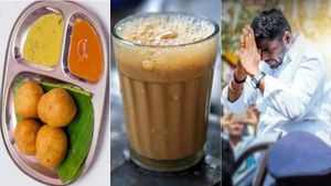 சுறுசுறுப்பாக நடக்க சுடச்சுட போண்டா.. ஸ்ட்ராங்கா ஒரு டீ! மாலை ஸ்நாக்ஸ் ரெடி!  அண்ணாமலை பாதயாத்திரை! 