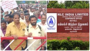 என்எல்சி அலுவலகத்தை முற்றுகையிட்டு ஒப்பந்த தொழிலாளர்கள் குடும்பத்துடன் போராட்டம்.. கடலூரில் பரபரப்பு 