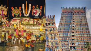 ஆபத்து.. திருச்சி ஸ்ரீரங்கம் கோவில் கோபுரத்தில் விரிசல்.. அச்சத்தில் பக்தர்கள் 