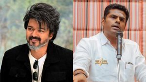 பதறியடித்து விஜய் மக்கள் இயக்கம் விளக்கம்.. அண்ணாமலை யாத்திரைக்கு ஆதரவா? கொடியுடன் இருந்தது யார்? 