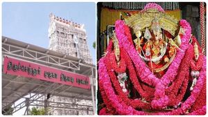திருச்செந்தூர் ஆவணித்திருவிழா.. சிவப்பு, வெள்ளை, பச்சை சாத்தி கோலத்தில் முருகனை தரிசிக்க வாங்க 