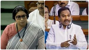 ‛‛கைது செய்வதாக மிரட்டுகிறார்’’.. ஸ்மிருதி இரானி மீது லோக்சபாவில்  திமுக எம்பி ஆ ராசா பரபர புகார் 