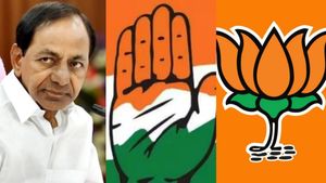 விஸ்வரூபம்.. தெலங்கானாவில் கேசிஆரிடம் ஆட்சியை பறிக்கும் காங்கிரஸ்! சீனிலேயே இல்லாத பாஜக..பரபர சர்வே 