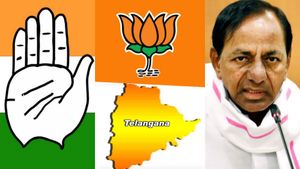 தெலுங்கானாவில் இறங்கி அடிக்கும் காங்கிரஸ்! அதிரடி காட்டும் கேசிஆர் கட்சி.. ஆனால் கப்சிப் மோடில் பாஜக