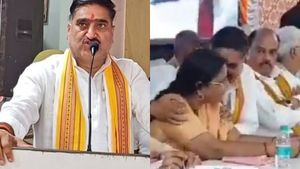 ஷாக்! பொது நிகழ்ச்சியில் அவலம்.. பெண் எம்எல்ஏவின் தோளை பிடித்து.. அநாகரீமாக நடந்து கொண்ட பாஜக எம்பி 