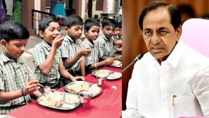  தெலுங்கானாவில் தமிழ்நாடு மாடல்.. பள்ளி மாணவர்களுக்கு காலை உணவு திட்டத்தை அறிவித்த கேசிஆர் அரசு! செம