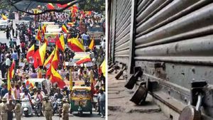 காவிரி- பெங்களூர் பந்த் LIVE: தமிழ்நாட்டிற்கு காவிரி நீர் திறப்பதை எதிர்த்து நடைபெற்ற முழு அடைப்பு முடிவு 