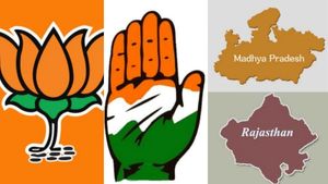  5 மாநில தேர்தல்- விவசாயிகள் விஸ்வரூபம்: செம்ம அடி வாங்கப் போவது ராஜஸ்தான் காங், ம.பி பாஜக அரசுகள்!