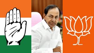 தெலுங்கானாவில் எகிறி அடிக்கும் காங்கிரஸ்.. ஆட்சியை இழக்கும் கேசிஆர்.. பாஜக எங்கே? புது சர்வே