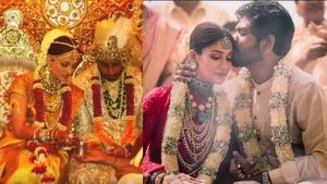  ஐஸ்வர்யா ராய் டூ நயன்தாரா வரை : எந்த நடிகையின் திருமண உடை ரொம்ப காஸ்ட்லி தெரியுமா? யப்பா! 