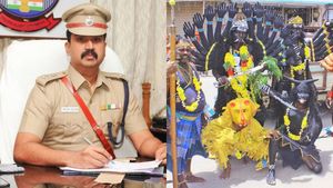 குலசை தசரா திருவிழா கோலாகல கொடியேற்றம்..  இந்த வேடம் கண்டிப்பாக போடக்கூடாது.. எஸ்.பி  உத்தரவு 