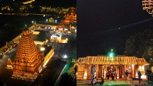 ராஜ ராஜ சோழன் 1038வது ஐப்பசி சதய விழா கோலாகலம்.. மின் ஒளியில் ஜொலிக்கும் தஞ்சாவூர் பெரிய கோவில் 