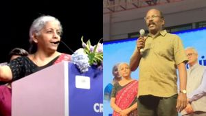 மேடைக்கு வந்து சொல்லுங்க.. மத்திய அமைச்சர் நிர்மலா சீதாராமன் பங்கேற்ற நிகழ்ச்சியில் திடீர் பரபரப்பு!