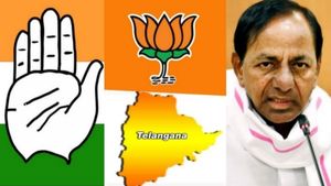 மொத்தமாக தெலுங்கானாவை தட்டி தூக்கும் காங்கிரஸ்.. லேட்டஸ்ட் கருத்துக்கணிப்பில் பரபர! BRS நிலைமை அடடா!