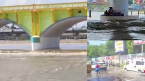 மதுரையில் சீறிப் பாயும் வைகை வெள்ளம்.. நடு ஆற்றில் 'மப்பில் மட்டையான' குடிகாரர்கள்..திக் திக்! 