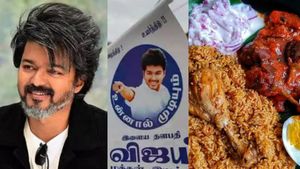 சுடச்சுட சிக்கன் லெக் பீஸ் பிரியாணி விருந்து! எடப்பாடியில் கலக்கிய நடிகர் விஜய் ரசிகர்கள்! 