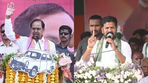 தெலங்கானாவில் காங்கிரசுக்கு தனிமெஜாரிட்டி! கேசிஆருக்கு ஷாக்! டிவி 9 கருத்து கணிப்பு ரிசல்ட் இதோ