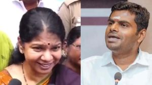  மருது பாண்டியர் போல அண்ணாமலை பிரகடனம் வெளியிட்டா ஒரே ஒரு சிரிப்பில் இப்படி சொல்லிட்டாங்களே கனிமொழி!