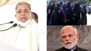 அதிரடி.. கர்நாடகாவில் பாஜக போட்ட ஹிஜாப் தடை நீக்கம்.. மோடியை விளாசி முதல்வர் சித்தராமையா அறிவிப்பு 