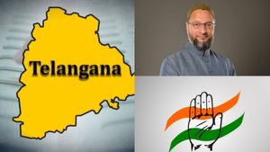 தெலுங்கானாவில் ஓவைசிக்கு ஷாக்! சர்வேவை கவனிச்சீங்களா? அடிச்சு தூக்கிய காங்கிரஸ்! இதுதான் விஷயமே 