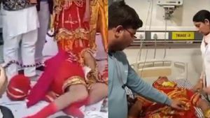 ஹரியானாவில் ராம் லீலா நிகழ்ச்சி.. ஹனுமன் வேடத்தில் நடித்த கலைஞர் மேடையிலேயே சரிந்து விழுந்து பலி 