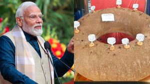  மோடி ஆட்சியில் வாயில் சுட்ட வடை! 5 அடியில் பிரமாண்ட வடை! பாஜகவுக்கு எதிராக பெரம்பூரில் நூதன பிரசாரம்