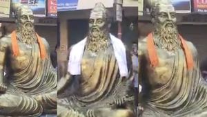 கோவையில் பரபரப்பு! திருவள்ளுவர் சிலைக்கு காவி துண்டு.. பிரதமர் வந்த நேரம் பார்த்து நடந்த சம்பவம் 