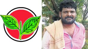ஆத்தா! அதிமுக ஜெயிக்கணும்! சமயபுரம் கோயிலில் தீச்சட்டி எடுத்த கஞ்சா கருப்பு! அப்புறம்தான் ஹைலைட்டே! 