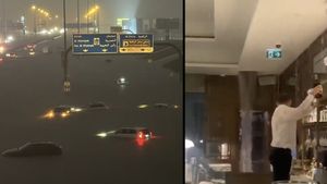பவரால வரலை..துபாய் பண்ண தவறால வந்தது?ஒரே நாளில் ஒரு வார மழை! தத்தளிக்கும் நகரம்..தடுமாறும் மக்கள்..!