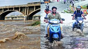  ஆர்ப்பரித்து வரும் வைகை.. மாமதுரையே மிரளுதே! டவுனுக்குள்ள போறீங்களா? கொஞ்சம் கவனமா இருங்க மக்களே!
