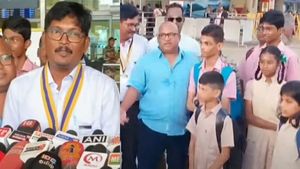 மதுரை டூ சென்னை சட்டசபை! முதல் தடவை விமானத்தில் பறந்த அரசுப் பள்ளி மாணவர்கள்!