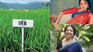 இந்தியாவில் ஐ.ஆர்.8 நெல்லை அறிமுகப்படுத்தியது இந்த நடிகையின் கணவர்தானா? வறட்சியில் பெரும்  புரட்சி 