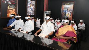  கருணாநிதி பற்றிய குறும்படம்.. விர்ச்சுவல் ரியாலிட்டியில் பார்த்து ரசித்த முதல்வர் ஸ்டாலின்!