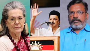 ‛‛40க்கு 40’’.. சோனியாவை அழைத்து வந்து ஸ்டாலினுக்கு பாராட்டு விழா நடத்த வேண்டும் - திருமா விருப்பம் 
