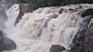  ஒகேனக்கல் நீர்வரத்து 50,000 கன அடியாக உயர்வு! பேரருவிகள் ஆர்ப்பரிப்பு-90 அடியை தாண்டிய மேட்டூர் அணை! 