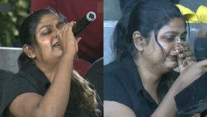 ஆம்ஸ்டாங்கிற்கு இசை அஞ்சலி! எள்ளு வய பூக்கலையே! ஏறெடுத்தும் பாக்கலையே! கதறிய பிக்பாஸ் இசைவாணி 