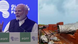 சிவாஜி சிலை விழுந்து நொறுங்கிய சம்பவம்.. தலை குனிந்து மன்னிப்பு கேட்ட பிரதமர் மோடி 
