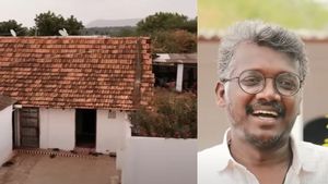 ஓட்டு வீடு; ஓடும் ஆறு.. நினைவில் மூழ்கிய மாரி செல்வராஜ்! இவரின் பூர்வீக வீடா இது? 
