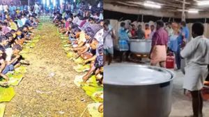 கிடாகறி விருந்து.. மலை போல குவிந்த மட்டன் சோறு.. திண்டுக்கல்லில் ஆண்கள் மட்டுமே பங்கேற்ற திருவிழா