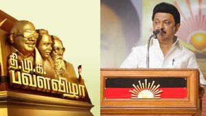 தொடங்கியது திமுக பவளவிழா பொதுக்கூட்டம்! அதிரும் காஞ்சிபுரம்! முதல்வருடன் கூட்டணி தலைவர்கள் பங்கேற்பு