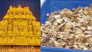 திருச்சி சமயபுரம் மாரியம்மன் கோயிலில் மின்னிய 300 கிலோ தங்கம்.. பக்கத்திலேயே துப்பாக்கியுடன் போலீஸ்