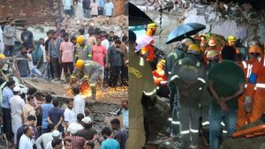 அப்படியே சரிந்து விழுந்த மூன்று மாடி கட்டிடம்.. ஒரே குடும்பத்தை சேர்ந்த 9 பேர் பலி! உ.பியில் ஷாக் 