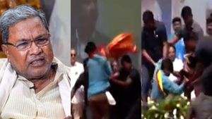 சித்தராமையாவை தாக்க முயற்சி? திடீரென ஆக்ரோஷமாக மேடையேறிய இளைஞரால் பரபரப்பு! என்ன நடந்தது?