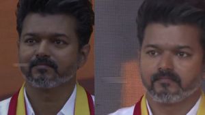 தவெக மாநாட்டில் தமிழ்த்தாய் வாழ்த்து! உணர்ச்சி பிழம்பான நடிகர் விஜய் 