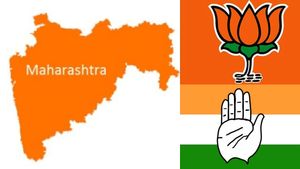 நான் ராஜா..மகாராஷ்டிராவில் கெத்தாக பாஜக கூட்டணி! கோட்டை நெருங்கும் காங்., கூட்டணி! பி-மார்க் கணிப்பு
