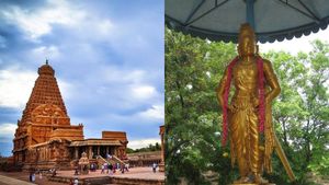 மாமன்னன் ராஜராஜ சோழனின் 1039வது சதய விழா.. தஞ்சாவூர் பெரிய கோவிலில் கோலாகலமாகத் தொடங்கியது 